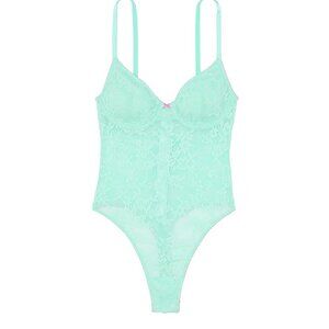 New! Victoria's Secret Waterfall Tease Lace Unlined Demi Bodysuit 47410